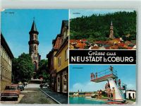 96465 W8632 Neustadt b. Coburg Gebrauchsspuren Stadtkirche Muppberg Schwimmbad