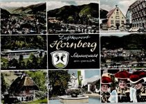 78132 W7746 Hornberg , Schwarzwaldbahn - Rathaus Hotel Schwarzwalmädel Schwarzwaldhaus