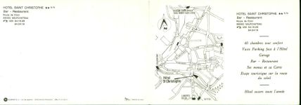 88300 Neufchateau KEINE AK Hotel "Saint Christophe", 2-fach Klappkarte, mit Kurzinfos, perforiert