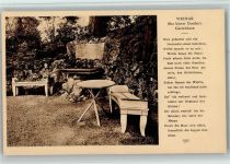 O5300 Weimar , Thür Sitz hinter Goethe's Gartenhaus Gedicht Goethe