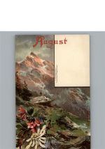 August Monat Künstlerkarte