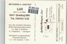 91171 W8547 Greding - Gasthof Metzgerei