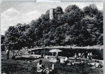 34593 W3589 Wallenstein , Hess - Schwimmbad Baum Kinder Wiese