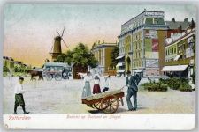 3001 Rotterdam - Pferdebahn , Windmühle , Strassenhändler