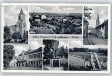 55566 W6553 Sobernheim - Kirche, Rathaus, Schwimmbad, Denkmal
