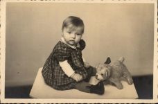 Kind Foto-Karte Teddy