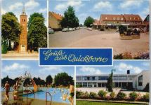 25451 W2085 Quickborn , Kr Pinneberg - Schwimmbad, Kirche