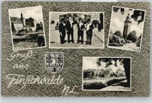 03238 O7980 Finsterwalde - Schloß, Wassertrum, Mahnmal, Die Sänger