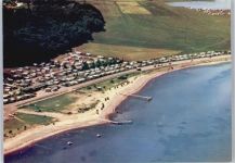 24977 W2391 Westerholz b Langballig - Fliegeraufnahme Meer Strand Feld Camping Baum