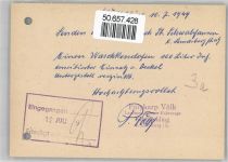 86949 W8911 Schöffelding - Landpoststempel , Drucksache Reklame Polykarp Völk Landmaschinen
