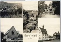 99887 O5805 Georgenthal , Thüringerw - Gesamtansicht, Kornhaus, Kurhaus, FDGB-Heim, Hotel Deutscher Hof