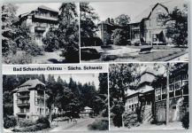 01814 O8320 Bad Schandau - Erholungsheim Ostrauer Scheibe, Erwin Hartsch, Schrammsteinbaude, Café Berghaus AKU2