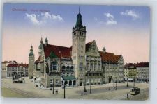 09111 O9001 Chemnitz , Sachs - Neues Rathaus, Pferdekutsche