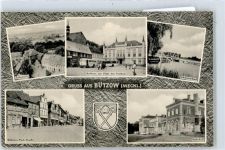 18246 O2620 Bützow - Rathaus , Bahnhof , Schwimmbad