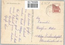 74867 W6951 Neunkirchen b Mosbach, Baden - Rathaus, Schule, Brunnen, Raiffeisenkasse, Fabrikgebäude