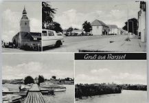 26676 W2914 Barßel - Kirche, Bootsanleger, Siedlung