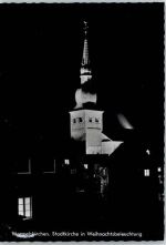 42929 W5632 Wermelskirchen - Stadtkirche in Weihnachtsbeleuchtung