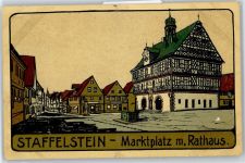96231 W8623 Staffelstein , Oberfr Gebrauchsspuren Marktplatz, Rathaus