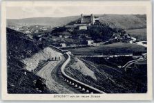 85072 W8078 Eichstätt , Bay - von der neuen Straße, Blick zur Willibaldsburg