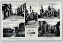 59555 W4780 Lippstadt - Straßenparie, Marienkirche, Bernhardbrunnen, Stiftsruine, An der Lippe