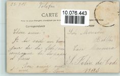 Wandtelefon - Frau beim Schreiben , kl. Eckknick Telefon 1911 Foto AK