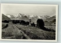 87527 W8972 Sonthofen , Oberallgäu - Blick gegen die Alpen