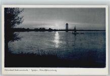 Stadt Swinemünde / Swinoujscie - Hafen Abend