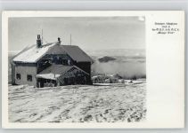 Gutensteiner-Alpen Reisalpen-Schutzhaus Hüttenstempel Winter Berghütte