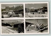 82467 W8101 Klais - Hochgebirgsheim Schloß Kranzbach Winteraufnahme 4-Bildaufnahme