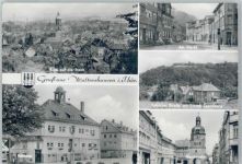 99880 O5812 Waltershausen - Rathaus Markt Tabarzer Straße Schloß Tenneberg Nicolaustor