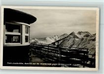 Franz-Josefs-Höhe Ausblick von der Hotelterrasse gegen Schobergruppe Fernrohr