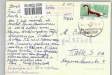08248 O9650 Klingenthal - Landpoststempel, Muldenberg, Schöneck, Oberzwota, Klingenthal, Rathaus am Stalinplatz, Karl-Marx-Platz, Brunndöbra, Steindöbra, Sport-Hotel Aschberg, Mühlleiten Buschhaus, Sachsenberg-Georgenthal