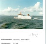 26465 W2941 Langeoog FOTO KEINE AK Fährschiff Foto montiert auf Karton