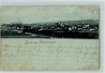 87700 W8940 Memmingen 1898 Mondschein Teilansicht