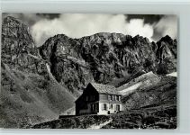 Saas-Fee Weissmieshütte mit Jägigrat Hüttenstempel Berghütte