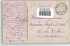 Rosen Maiglöckchen Vergissmeinnicht Gruß aus der Ferne Gedicht Schwalbe 1917 Prägedruck