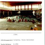 26465 W2941 Langeoog FOTO KEINE AK Neues Wellenbad Innenaufnahme Foto montiert auf Karton