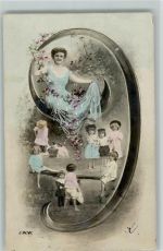 Fotoverlag J.W.W. - Jugendstil, AK Zahlenkarte 1902 Fotomontage AK