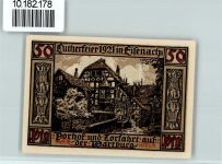 99817 O5900 Eisenach , Thür - Notgeld Dorhof und Torfahrt auf der Wartburg Martin Luther
