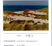 25992 W2282 List , Sylt FOTO KEINE AK Dünen Foto montiert auf Karton