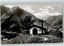 6992 Hirschegg , Kleinwalsertal - Kriegerdenkmal mit Elferkopf Zwölferkopf und Widderstein