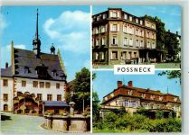 07381 O6840 Pößneck - Rathaus Hotel Posthirsch Erholungsheim Dr. I. P. Semmelweis