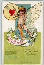 Halkovy Vecerni Pisne AK Amor 1902 Gebrauchsspuren