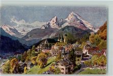 W8240 Berchtesgaden Alpiner Kunstverlag Richter Nr. 4 AK Compton, E. H.