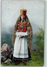 Stavanger Brauttracht AK Trachten Norwegen