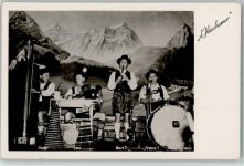W8164 Hausham d'Haushamer Peter Leo Bert'l Franz'l Harfe Ziehharmonika Trommel Klarinette Musikgruppe