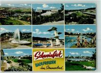97421 W8720 Schweinfurt - Schwimmbad Sprungturm Wasserspiele