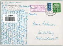 76596 W7564 Forbach , Baden Gebrauchsspuren Hotel Rote Lache sign. Munding Künstlerkarte Landpost Rote Lache