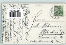 24937 W2390 Flensburg 1909 Gebrauchsspuren Blick von Duburg Mondscheinkarte