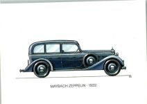 Maybach Zeppelin v. 1932 Rückseite Techn. Daten und Geschichte Oldtimer